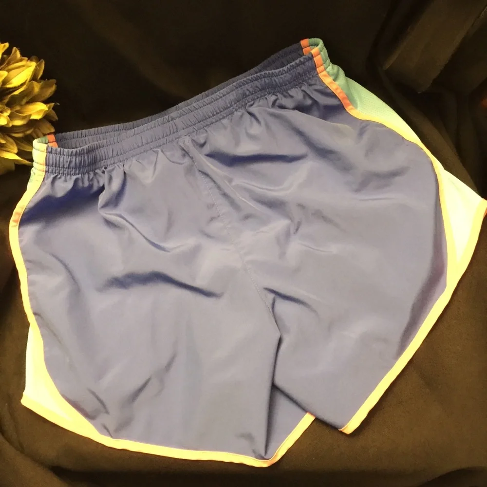 Nike-Running‎ Shorts-Blue w/Pink, Size:Youth XLarge